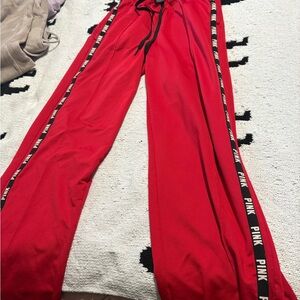 PINK Victoria's Secret Bold Red Joggers